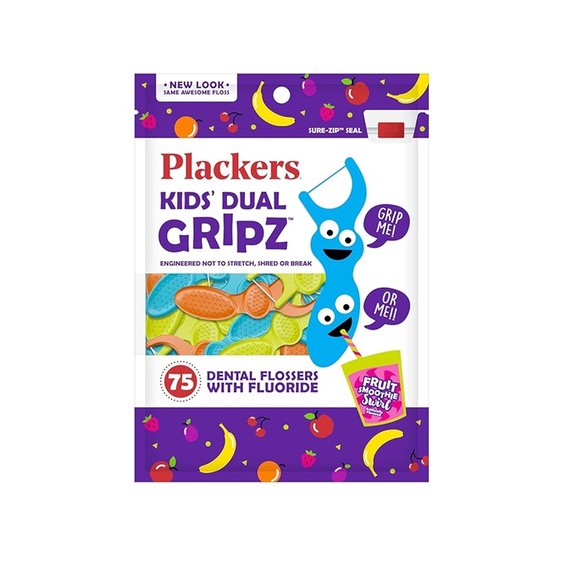 Plackers Dental Flossers Kids Berry Flavors 48's