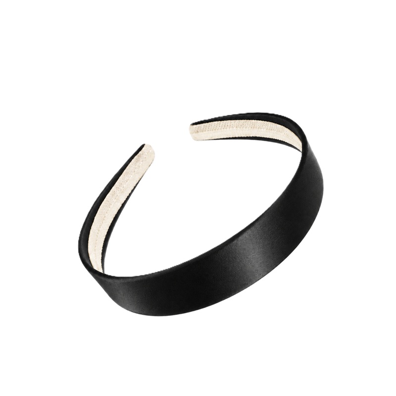 Aliceband - Black School Satin 2.5cm