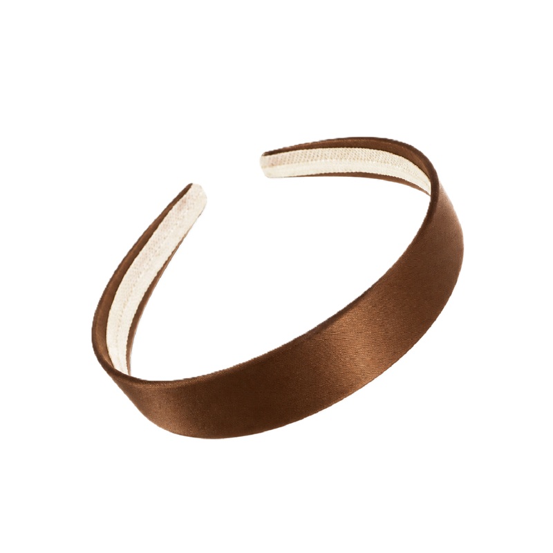 Aliceband - Brown School Satin 2.5cm