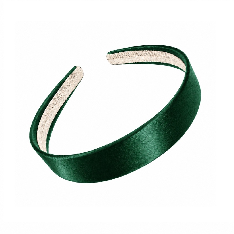 Aliceband - Bottle Green School Satin 2.5cm