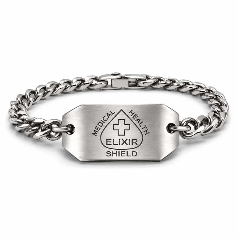 Medical Bracelet Gents Stainless Steel