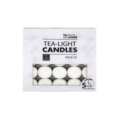 Tea-Light Candle White 3.5cm 25's