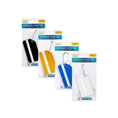 Travel Luggage Name Tag with Metal Clip