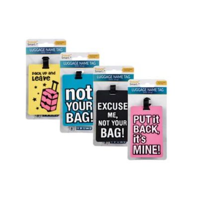 Travel Luggage Name Tag with Strap Ass Designs