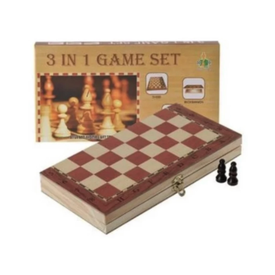Toy 3 in 1 Game Chess Checkers Backgammon