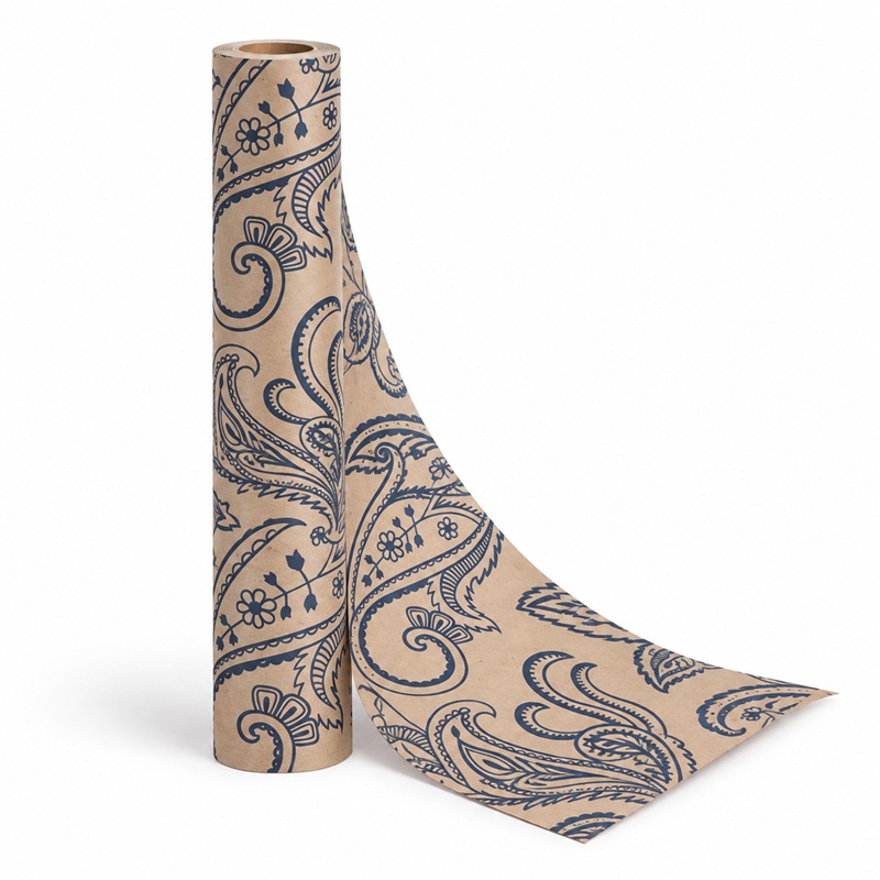 Counter Roll 10m Blue Paisley