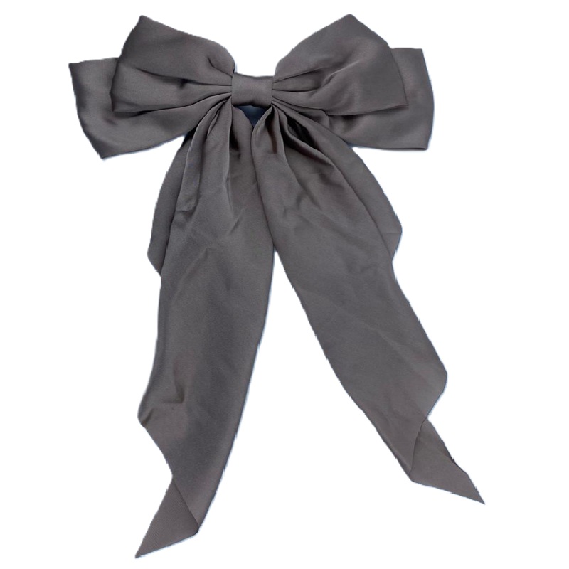 Hair Clip Bow Ash 7.5cm