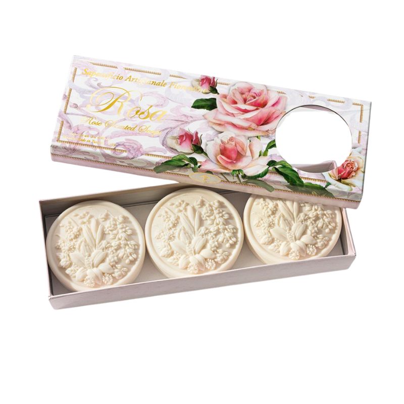 Saponificio Soap Rose Window Box 3x125g
